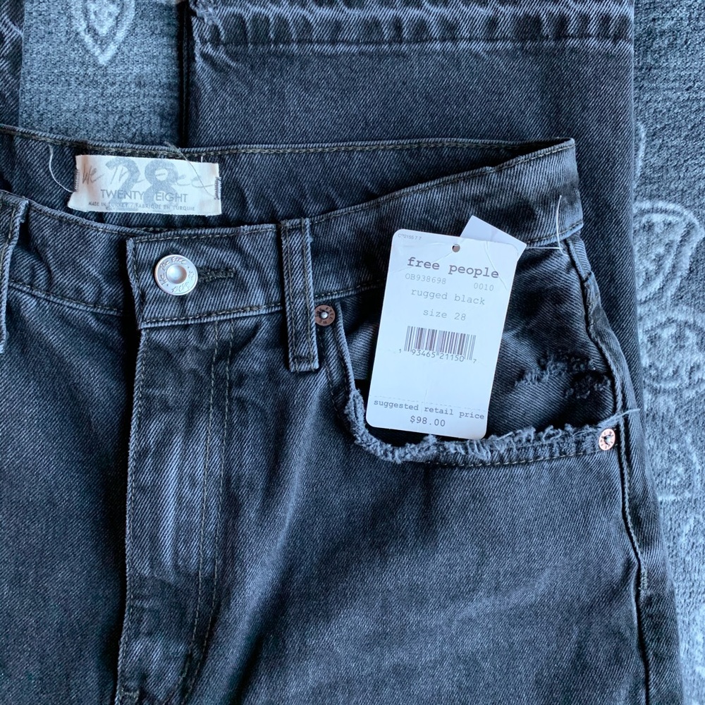 Free People Lita Crop Straight Leg Jeans Size 28 - Picture 3 of 8